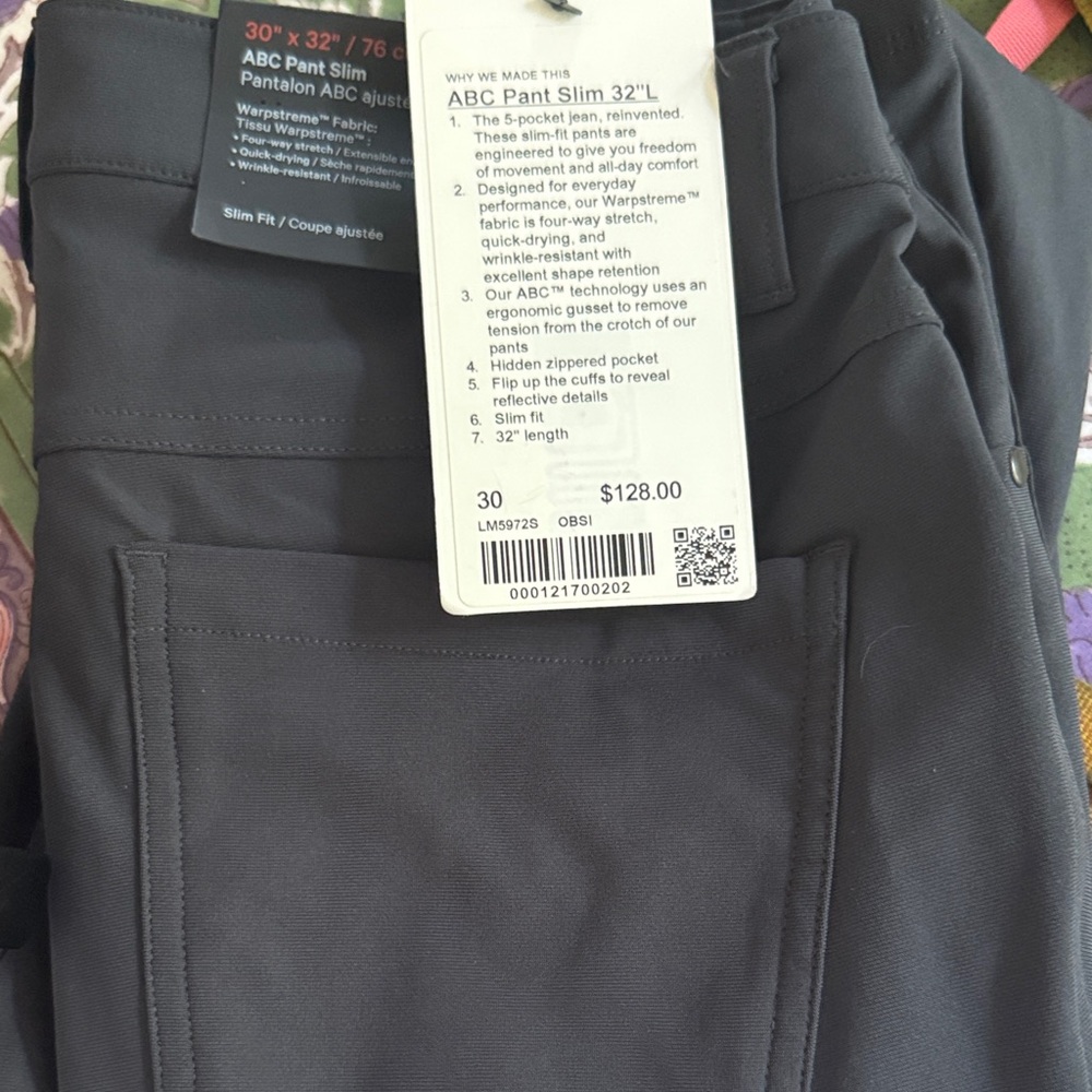 Gray ABC Pant Slim 30 waist X 32L